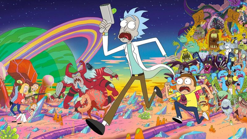 Rick and Morty Running — Purple, Chaotic