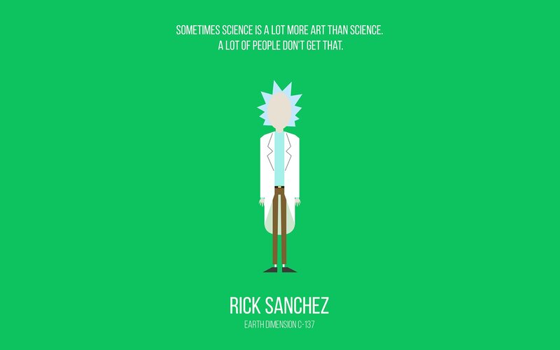 Rick Sanchez Character — Green