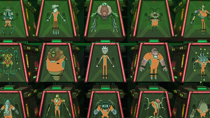 Rick Sanchez in Cloning Pods