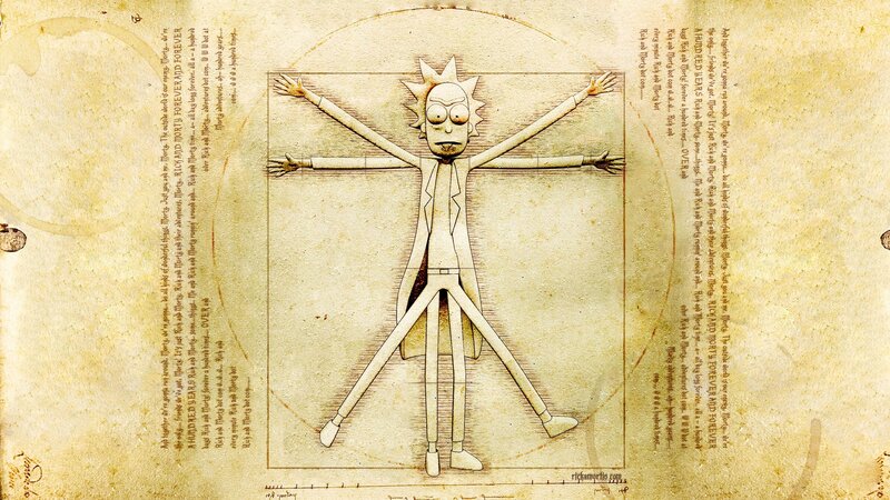 Rick Sanchez in Vitruvian Pose