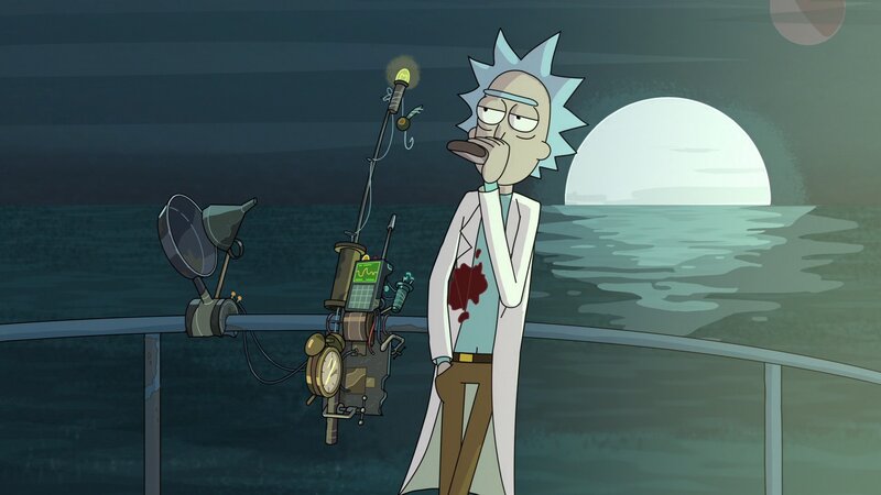 Rick Sanchez on a Boat