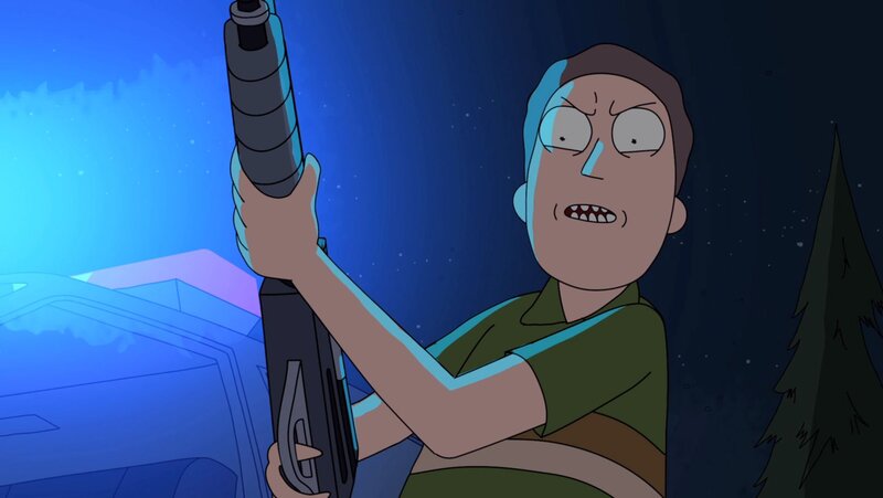 Rick with a Gun — Blue