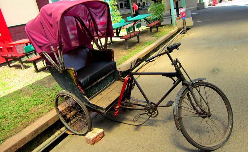 Rickshaw on Sidewalk