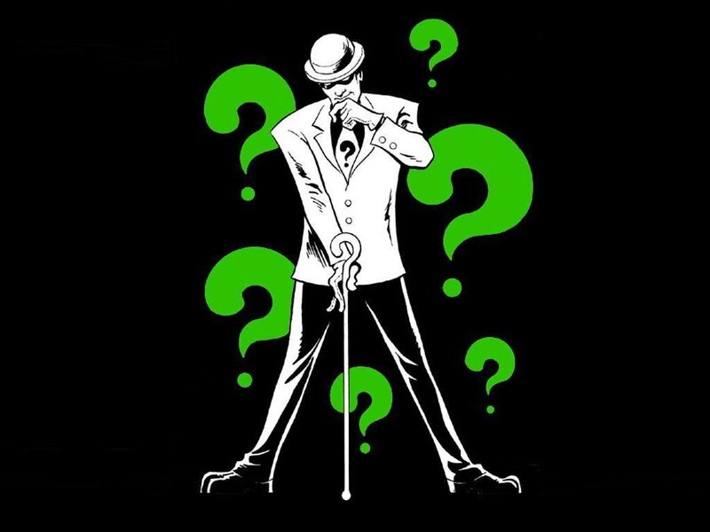 Riddler Character — Black, Mysterious