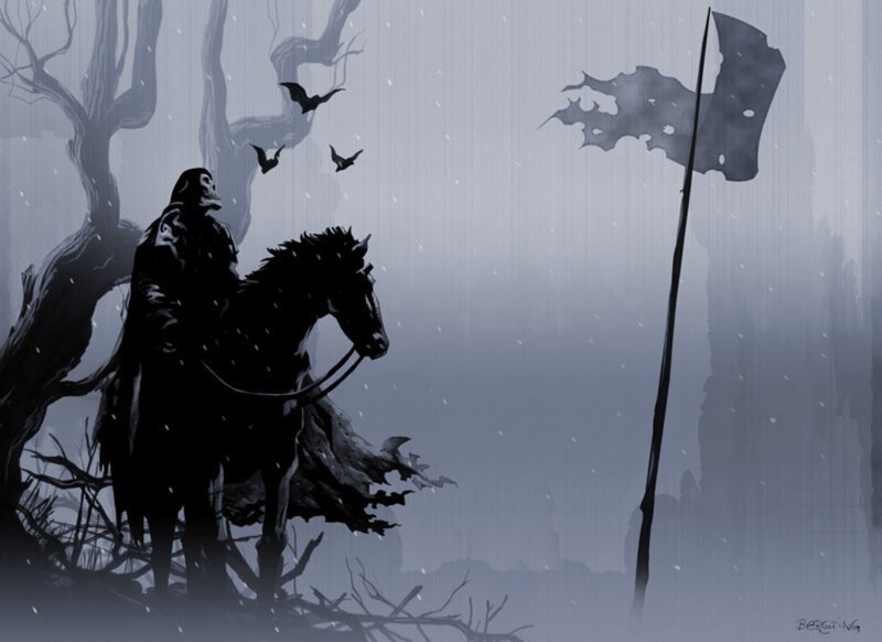 Rider on a dark horse