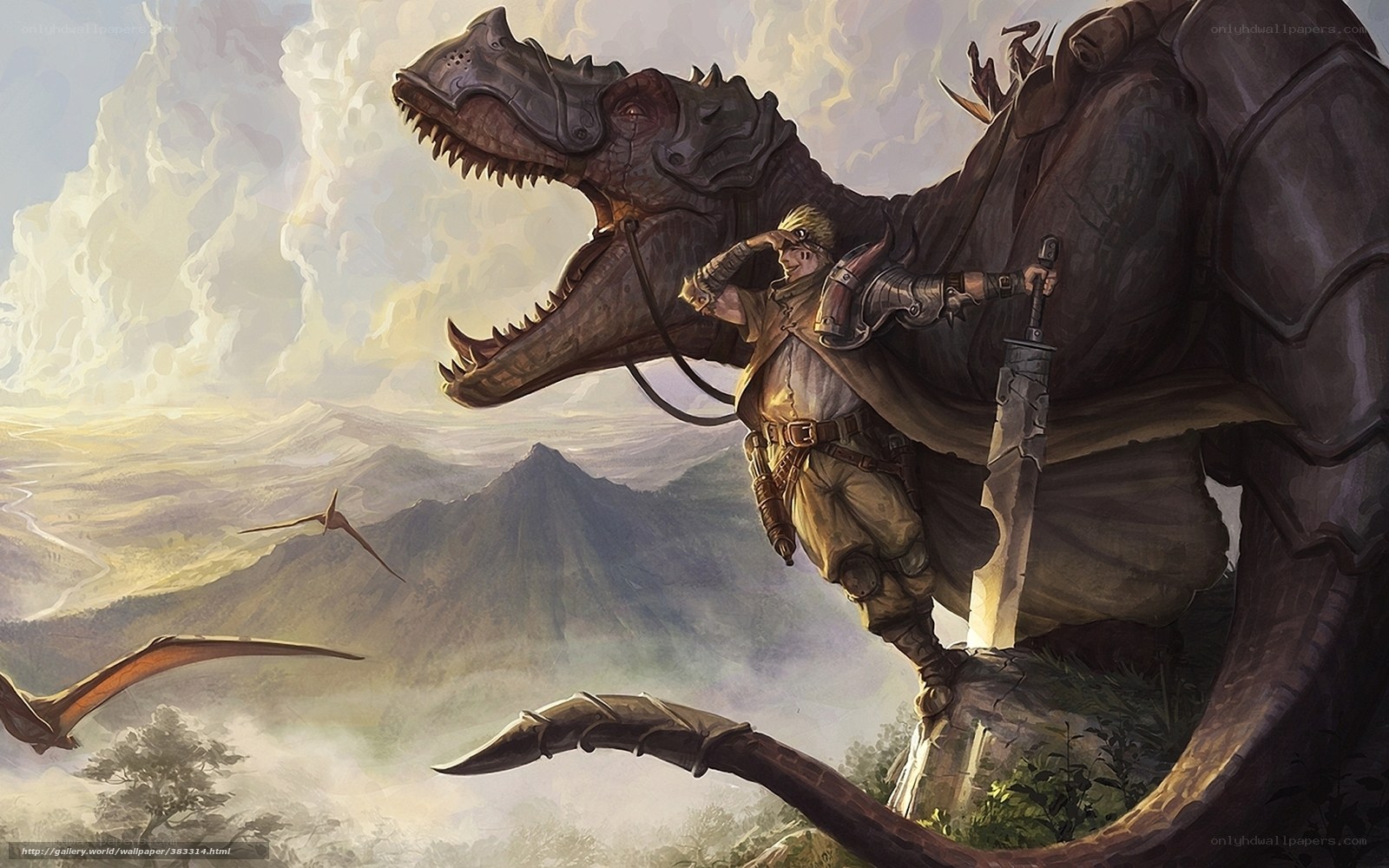 rider on a dinosaur