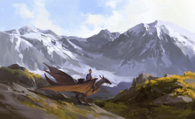 Rider on a Dragon — Blue