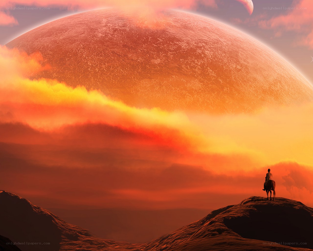 Rider on a foreign planet