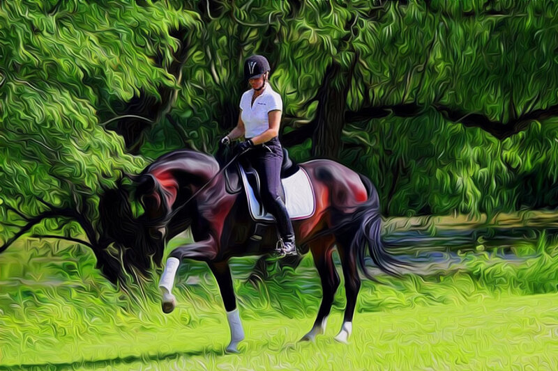 Rider on a Horse — Green