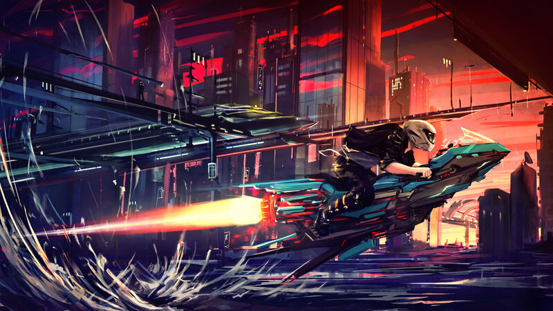 Rider on a Hoverbike