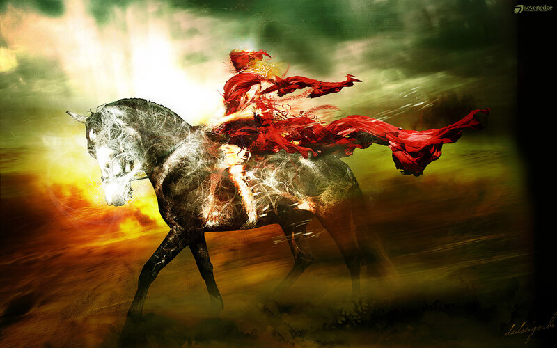 rider on a spectral horse