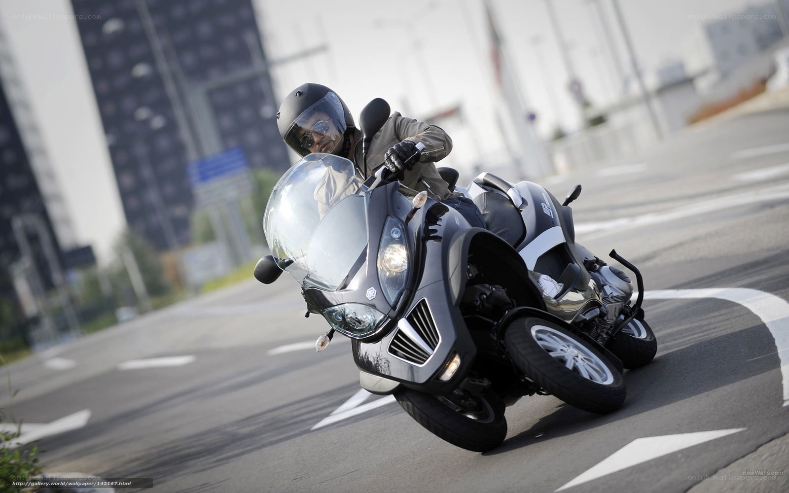 rider on a three-wheeled motorcycle
