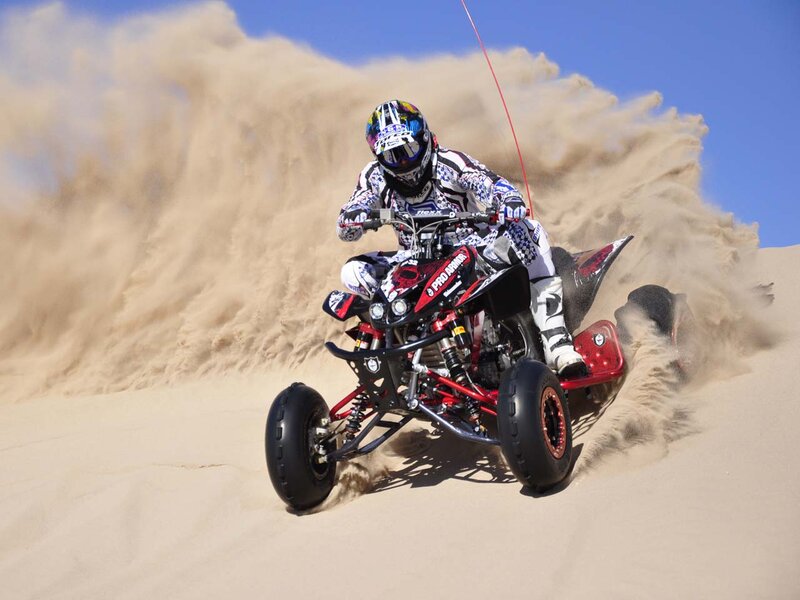 Rider on ATV in Desert