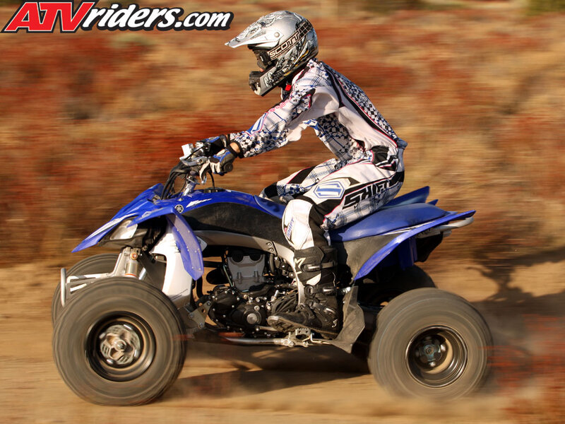 Rider on Blue ATV — Dynamic