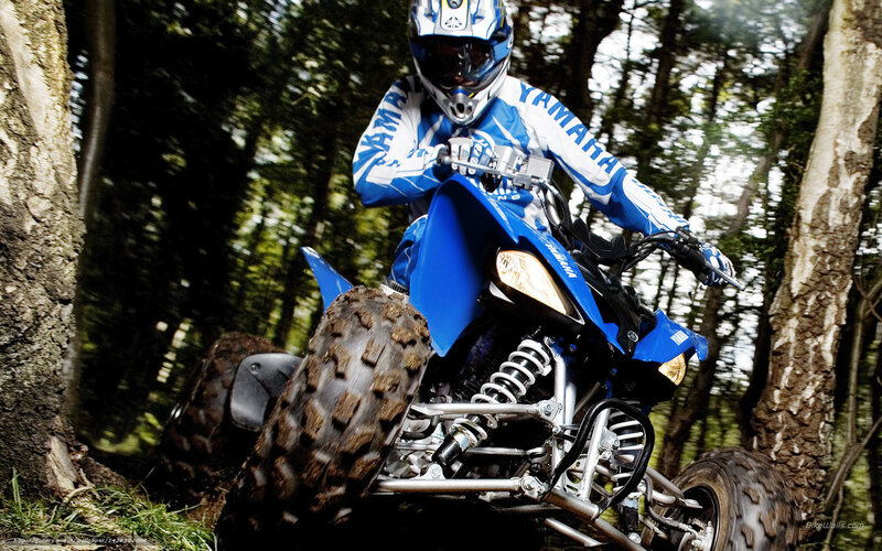 Rider on Blue ATV