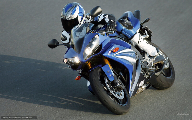 Rider on Blue Motorcycle — Dynamic, Afternoon, Photograph, Helmet, Road