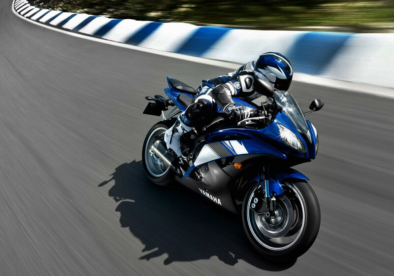 Rider on Blue Motorcycle — Dynamic, Afternoon, Photograph, Racer, Track, Helmet
