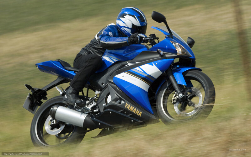 Rider on Blue Motorcycle — Dynamic, Afternoon