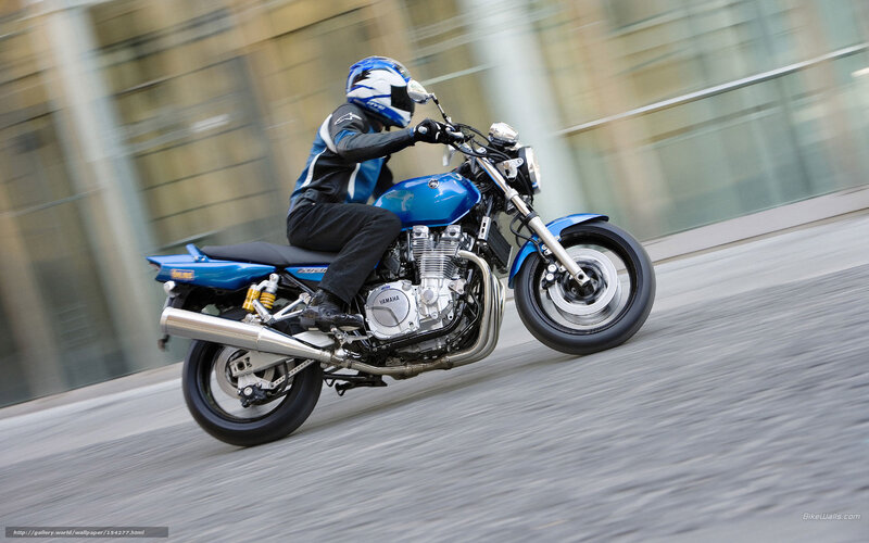 Rider on Blue Motorcycle — Dynamic, Photograph