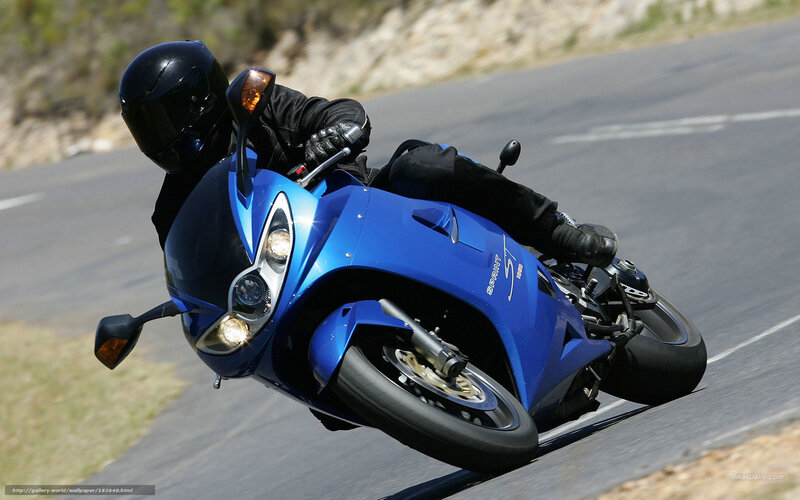 rider on blue sportbike