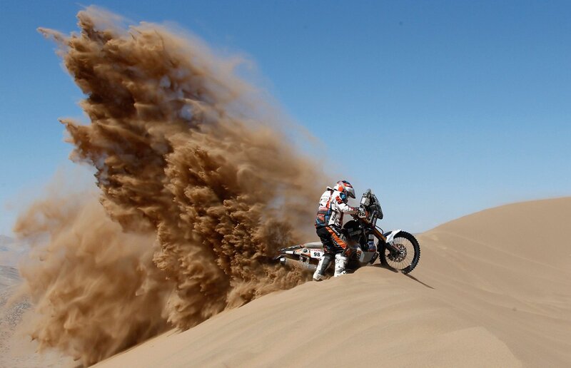 Rider on Desert Bike — Brown