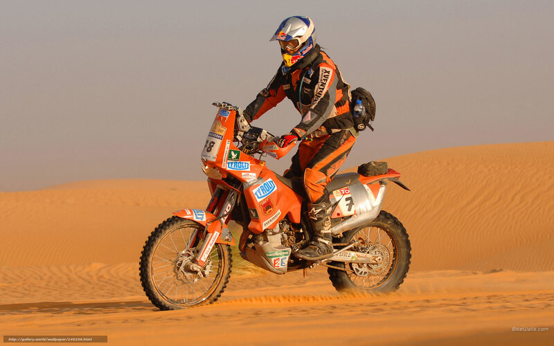 Rider on Dirt Bike — Orange, Dramatic