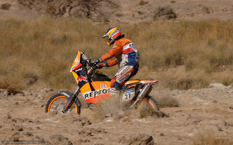 Rider on Dirt Bike — Orange