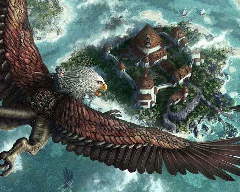 Rider on Giant Eagle — Brown