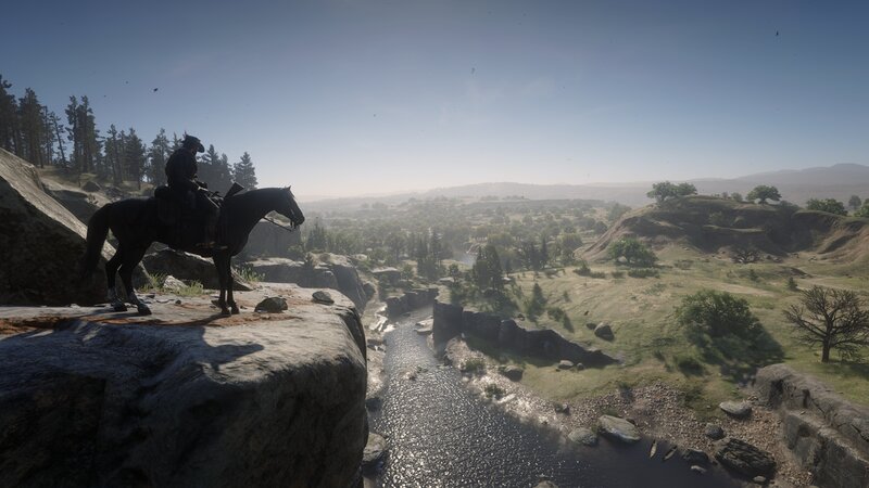 Rider on Horse at Cliff