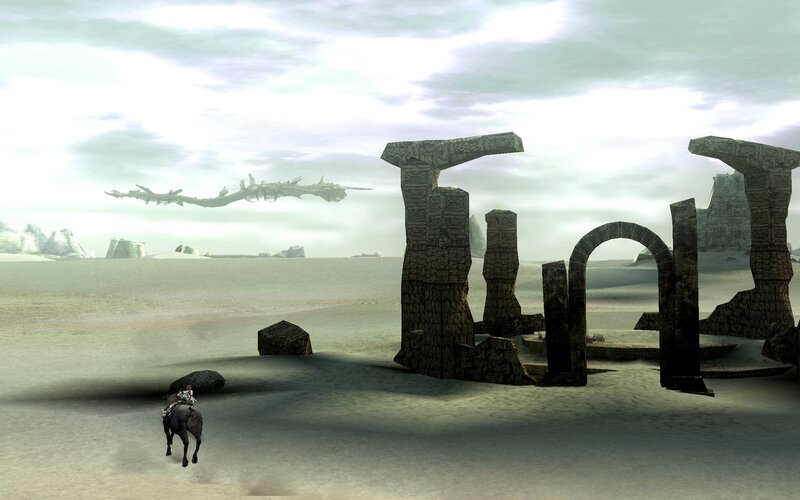 Rider on Horse in Desert — Gray
