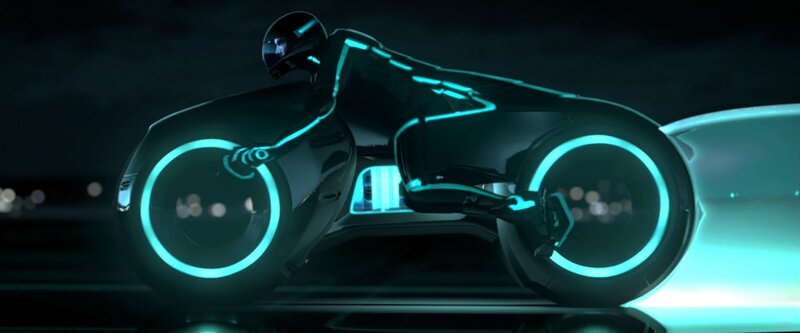 Rider on Light Cycle — Black, Dark