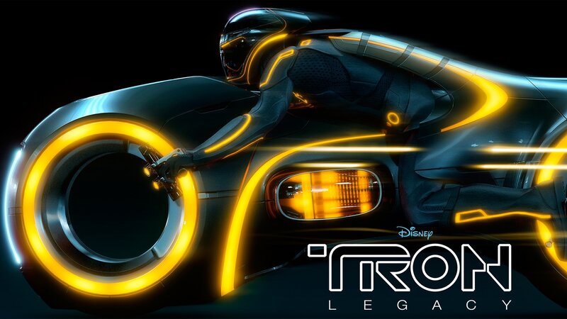 Rider on Light Cycle — Black, Dramatic, Night, Digital Art, Motorcycle