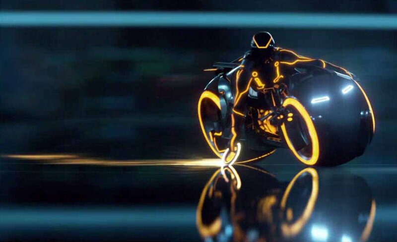 Rider on Light Cycle — Black, Futuristic