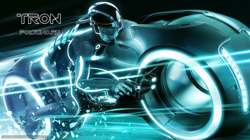 Rider on Light Cycle — Blue, Dramatic, Night, Digital Art