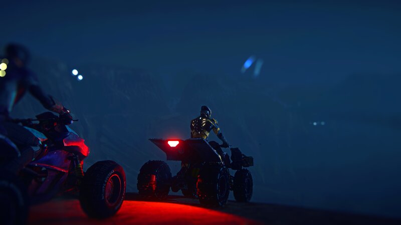 Rider on Quad Bike — Blue