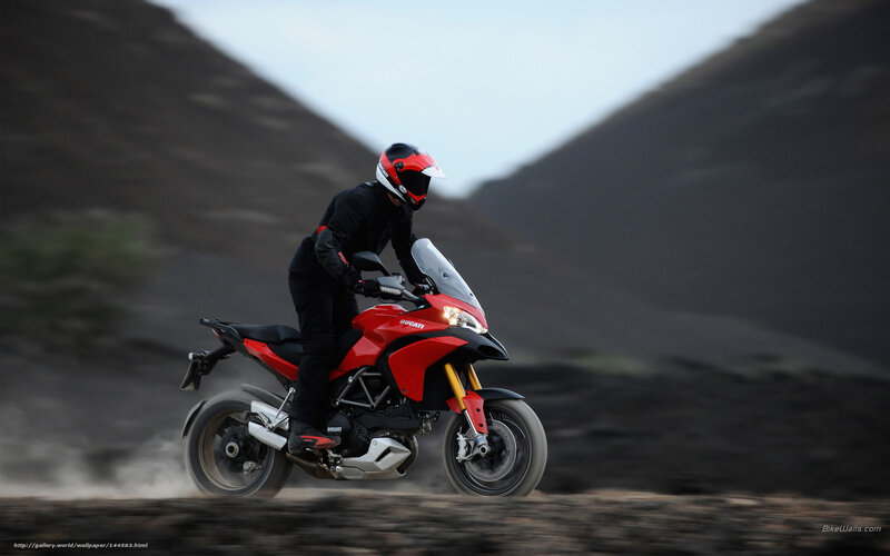Rider on red motorcycle