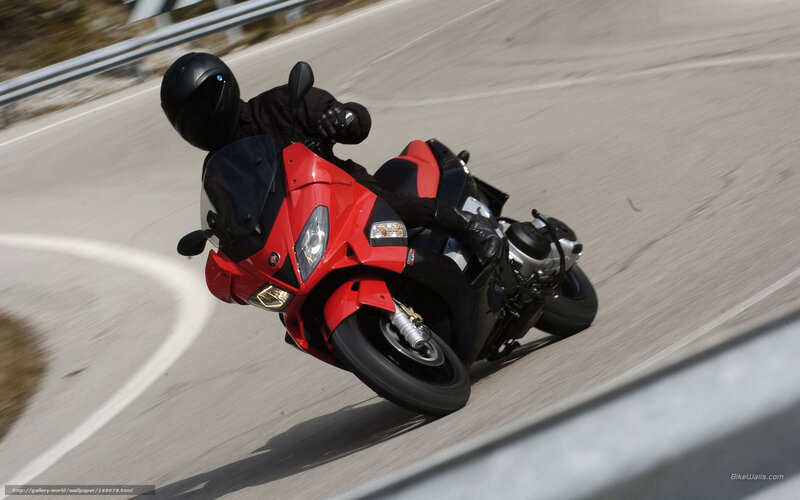 Rider on red motorcycle