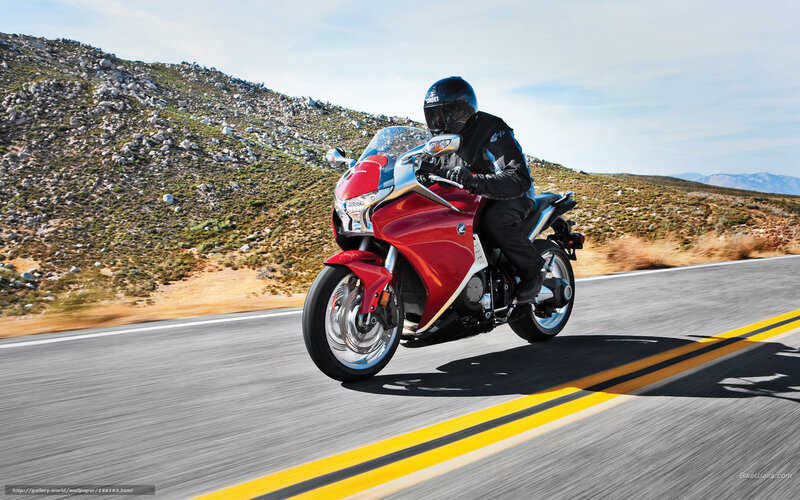 Rider on red motorcycle