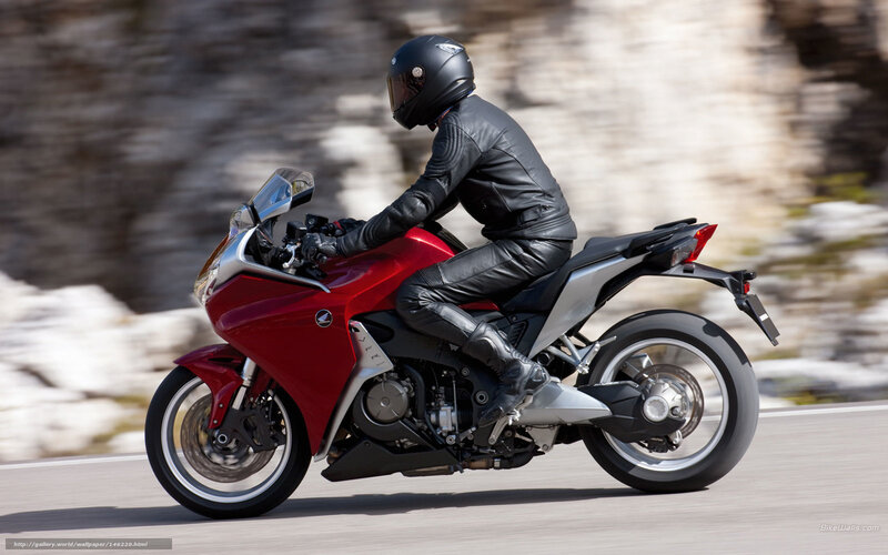 Rider on red motorcycle