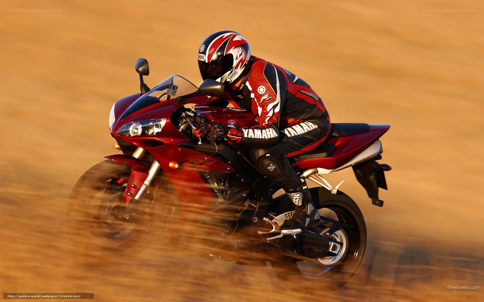 Rider on red motorcycle