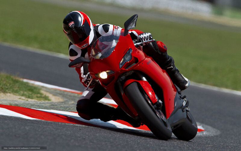 Rider on Red Motorcycle — Dynamic, Afternoon, Photograph, Helmet, Racetrack