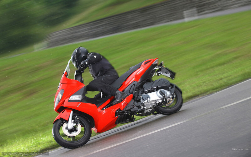Rider on Red Motorcycle — Dynamic, Photograph, Helmet