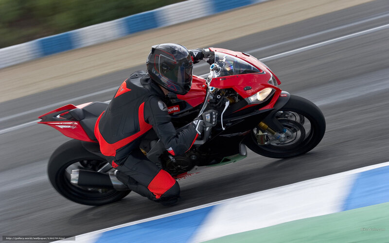 Rider on Red Motorcycle — Dynamic, Photograph, Racer