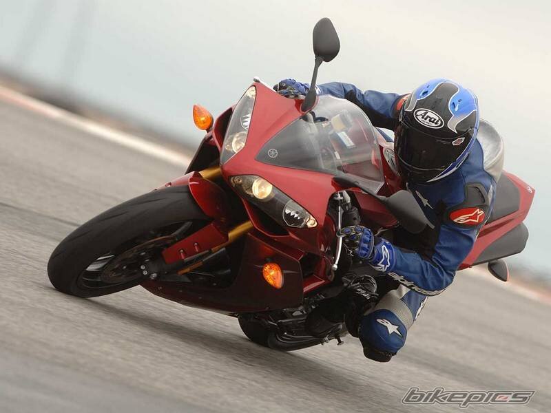 Rider on Red Motorcycle — Dynamic, Photograph