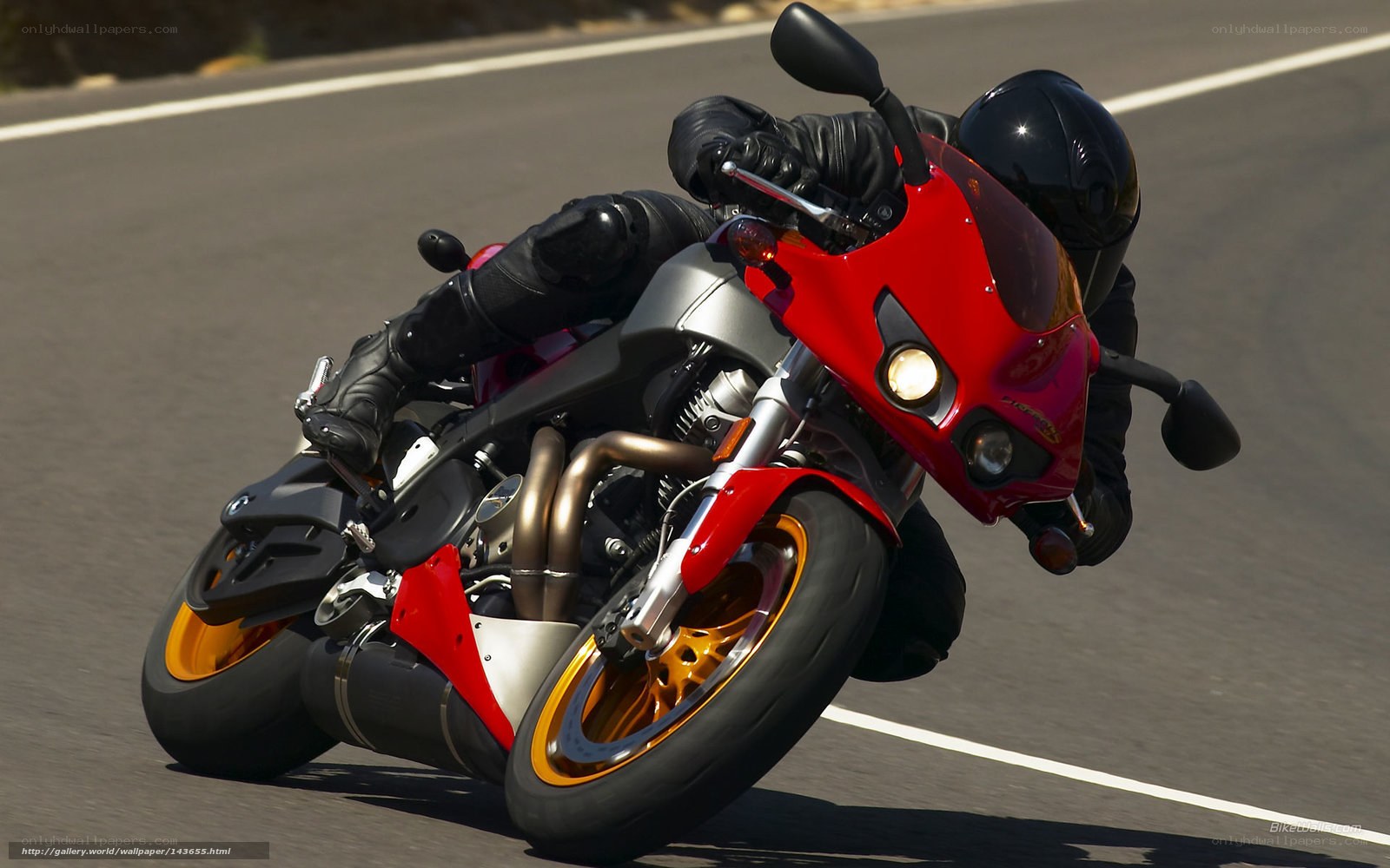 rider on red sportbike