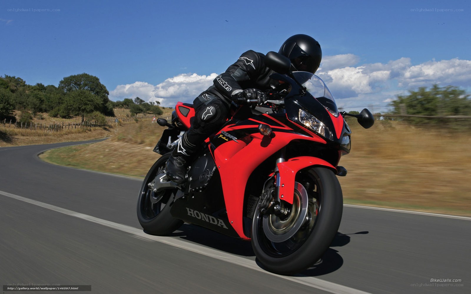 rider on red sportbike