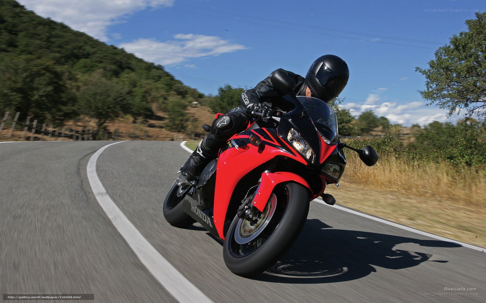 rider on red sportbike