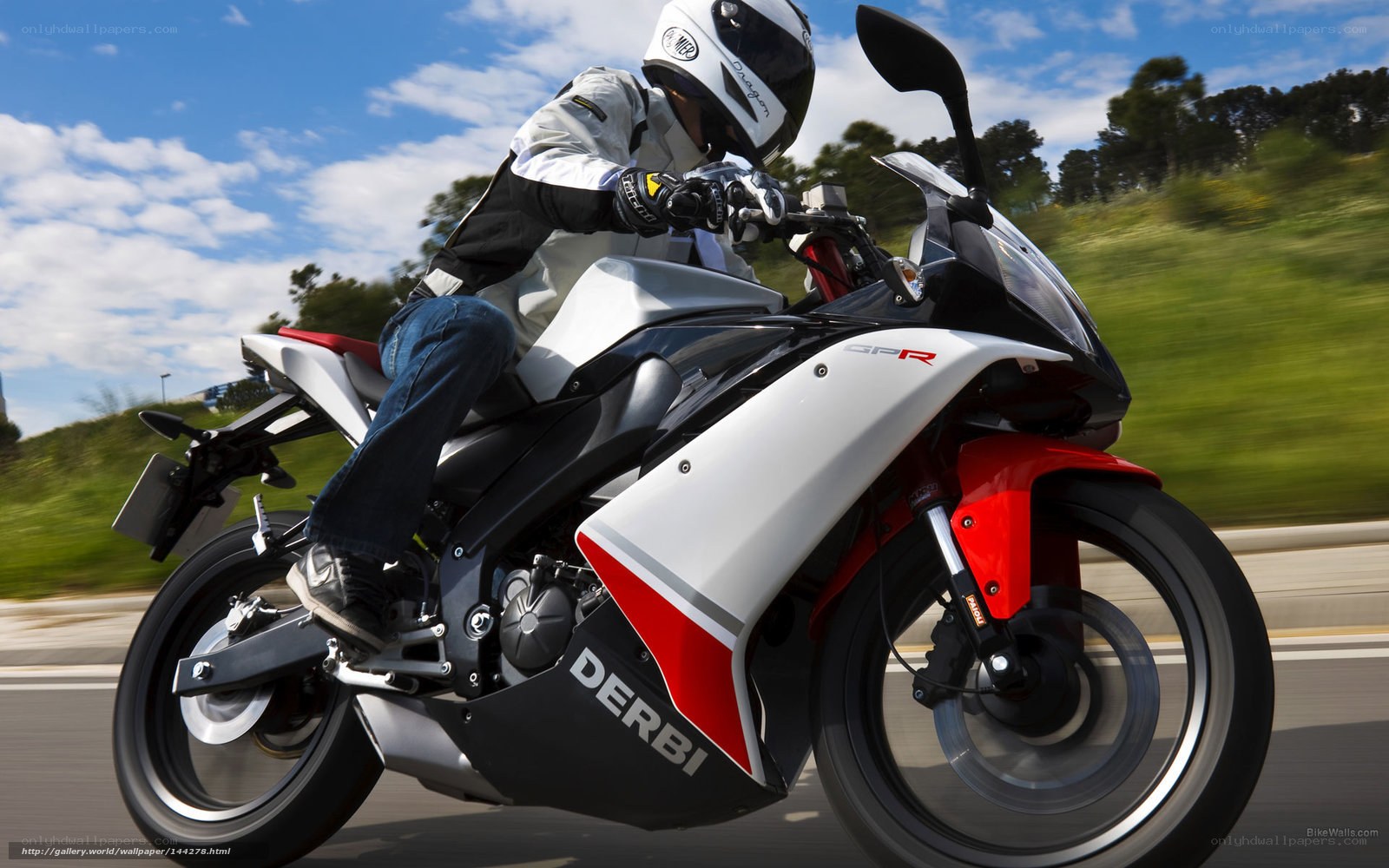 rider on sport motorcycle