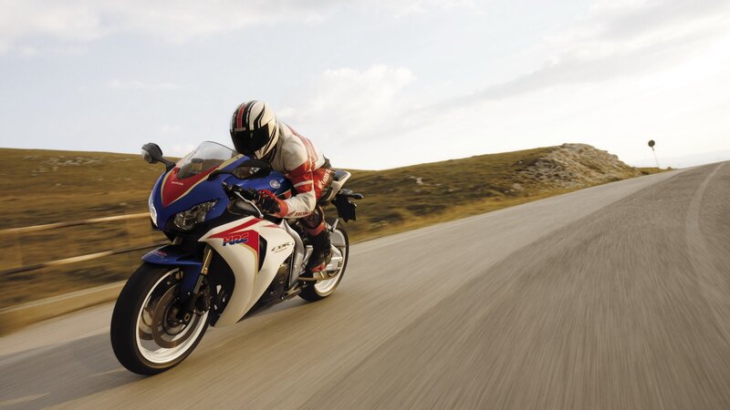 rider on sport motorcycle