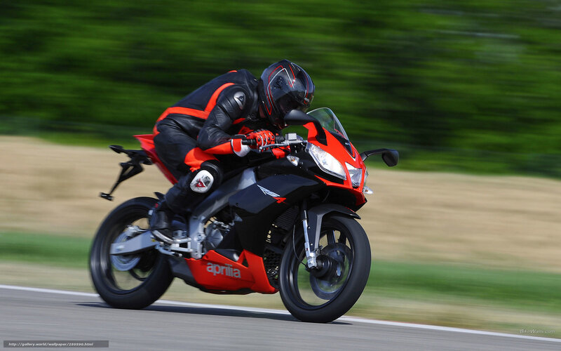 Rider on Sport Motorcycle — Red, Dynamic, Afternoon, Photograph